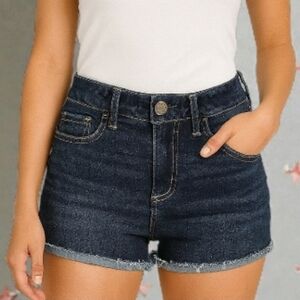 American Eagle Super Stretch Dark Wash Denim Cutoff Shorts